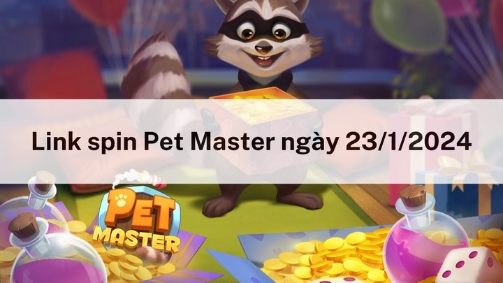 Get free spins in Pet Master today January 23, 2024