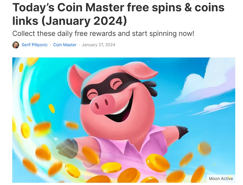 Link nhận code và Spin Coin Master 2/2/2024 miễn phí mới nhất