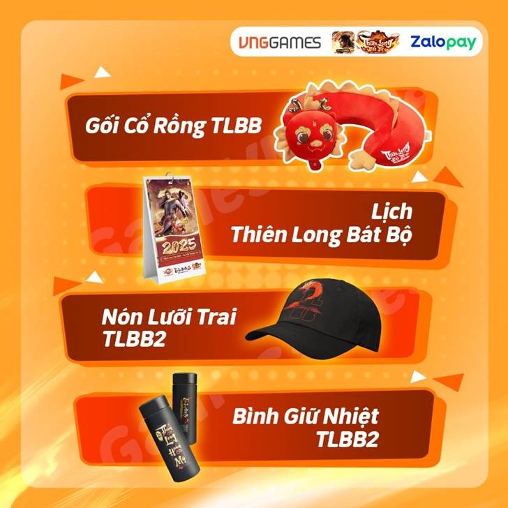 Khám phá hàng ngàn quà tặng từ Thiên Long Bát Bộ VNG tại đại tiệc Zalopay Year End Fest 2024