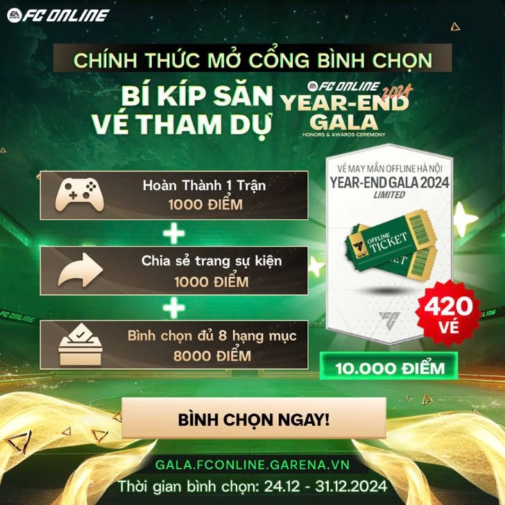 FC Online Year-End Gala 2024: Ai sẽ trở thành Creator of the Year năm nay?