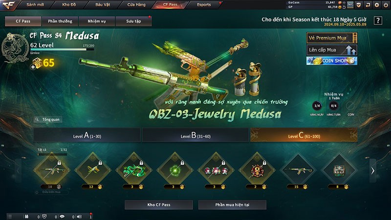 Đột Kích giới thiệu hoạt động CF Pass mùa 4: Lời Nguyền Medusa đầy hấp dẫn