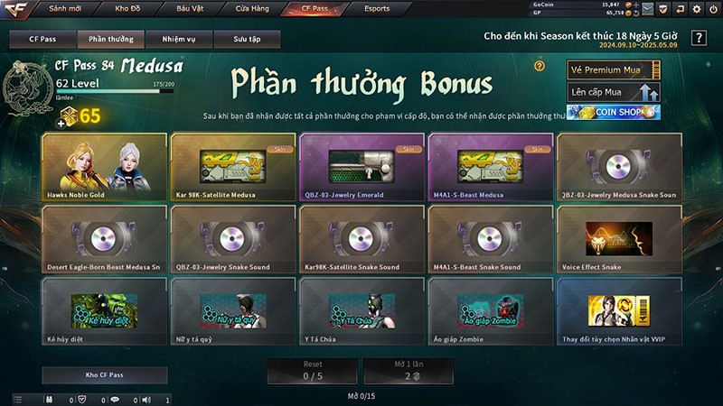 Đột Kích giới thiệu hoạt động CF Pass mùa 4: Lời Nguyền Medusa đầy hấp dẫn