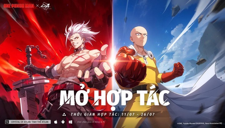 Crystal of Atlan: Tinh Thể Atlan – MMO Magicpunk ĐỘC LẠ phát hành tại thị trường Việt Nam, mang theo “cú đấm huyền thoại” từ One-Punch Man!